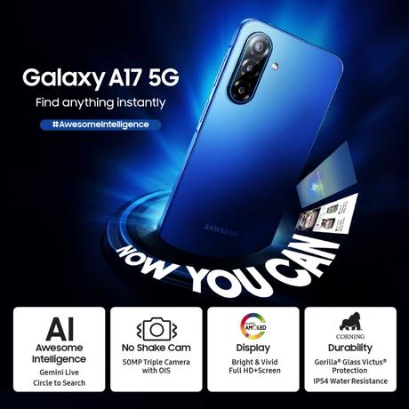 Samsung Galaxy A17 5G 128 GB, 6 GB RAM, Blue, Mobile Phone (Without Travel Adaptor)-3