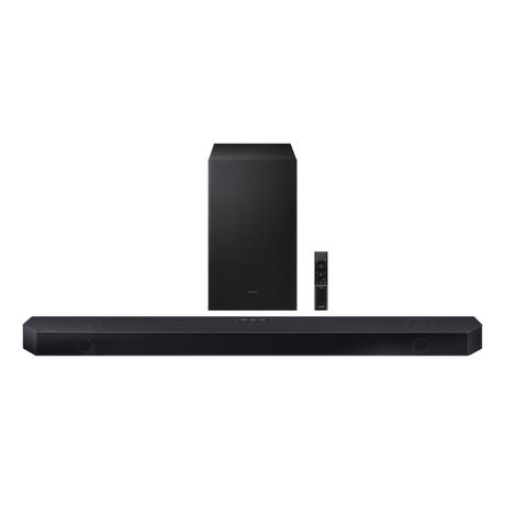 Samsung 320 W True 3.1.2ch Soundbar with Dolby Audio, Q-Symphony, Center, Up-Firing Speakers, HDMI eARC, Optical in, Bluetooth 5.3, Wireless Subwoofer (HW-Q600H/XL, Titan Black)-0