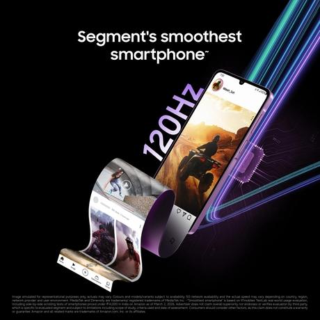 Samsung M17e 5G 128 GB, 4 GB RAM, Light Violet, Mobile Phone-7
