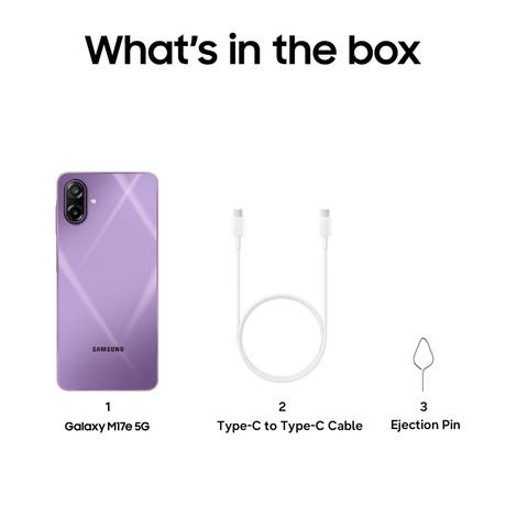 Samsung M17e 5G 128 GB, 6 GB RAM, Light Violet, Mobile Phone-5