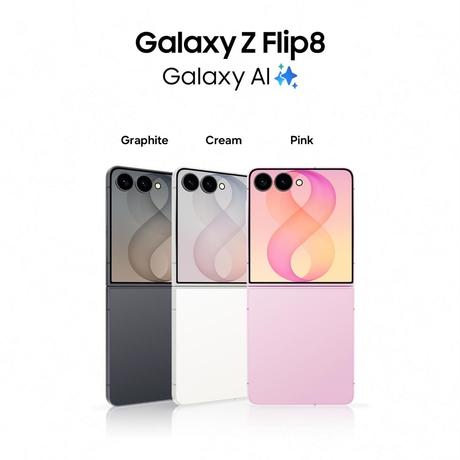 Samsung Galaxy Z Flip8 5G 256 GB, 12 GB RAM, Cream, Mobile Phone-1