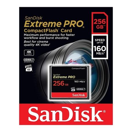 SanDisk 256 GB Extreme PRO SDCFXPS-256G-X46 VPG65 Compact Flash Memory Card