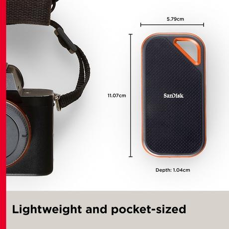 SanDisk E81 1TB Extreme Pro Portable SSD 2000MB/s R/ W, Upto 3 meter drop protection with IP65 water and dust resistance, Metal Enclosure, PC, MAC & TypeC Smartphone Compatible, 5Y Warranty,External SSD-2