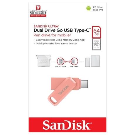 SanDisk Type C 64 GB OTG Pen Drive with USB 3.1 Interface, Peach-5