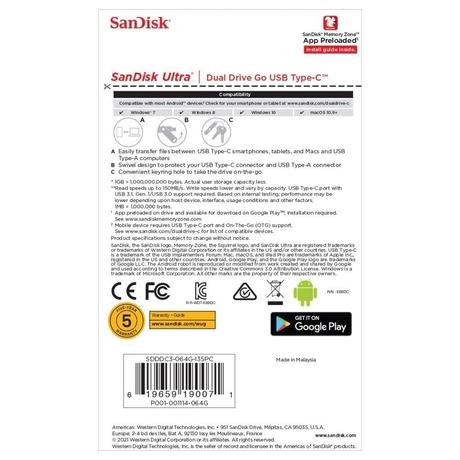 SanDisk Type C 64 GB OTG Pen Drive with USB 3.1 Interface, Peach-6