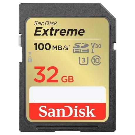 SanDisk 32 GB Extreme SD UHS-I Memory Card with Up to 100 MB/Sec Read Speed-0
