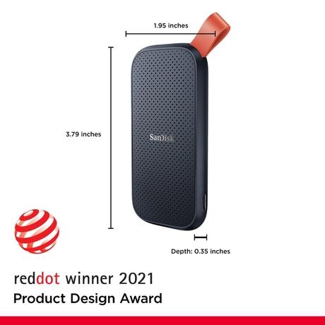 Sandisk E30 1TB Portable SSD, 800MB/s R, USB 3.2 Gen 2, Rugged SSD with Upto 2 Meter Drop Protection, Type-C to Type-A Cable, PC & Mac Compatible, 3 Y Warranty, External SSD-1