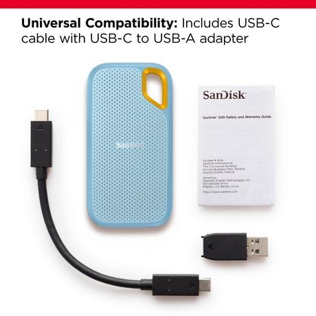 SanDisk E61 2TB Extreme Portable, External Solid State Drive (SSD