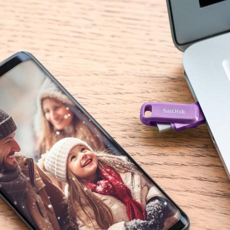 SanDisk Ultra Dual Drive Go Pen Drive, USB Type-C, 1 TB, 400 MB/sec, Lavender-1