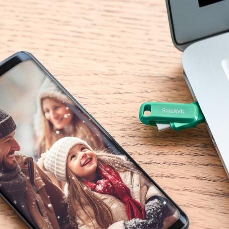 SanDisk Ultra Dual Drive Go Pen Drive, USB Type-C, 128 GB, 400 MB/sec, Absinthe Green-1