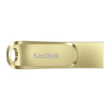 SanDisk Mobile Pen Drive Luxe 64 GB, USB Type A & USB C Connector, Up to 400 MB/sec, Gold-1