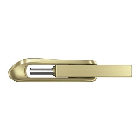 SanDisk Mobile Pen Drive Luxe 64 GB, USB Type A & USB C Connector, Up to 400 MB/sec, Gold-2