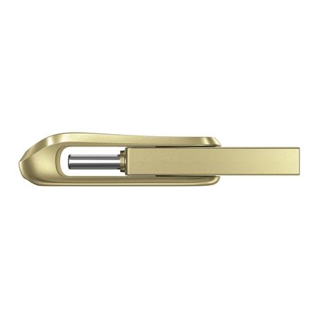 SanDisk Mobile Pen Drive Luxe 512 GB, USB Type A & USB C Connector, Up to 400 MB/sec, Gold-2