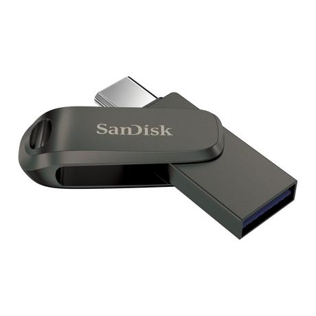 SanDisk Mobile Pen Drive Luxe 64 GB, USB Type A & USB C Connector, Up to 400 MB/sec, Grey-0