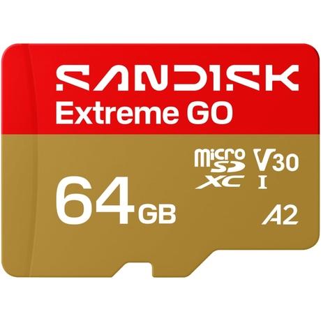 SanDisk Extreme GO UHS I 64 GB microSD Memory Card-0