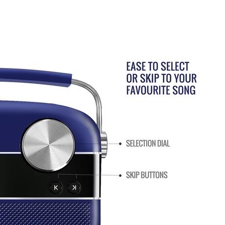 Saregama Carvaan Premium Hindi - Portable Music Player with 5000 Preloaded Songs, FM/BT/AUX (Royal Blue)-7