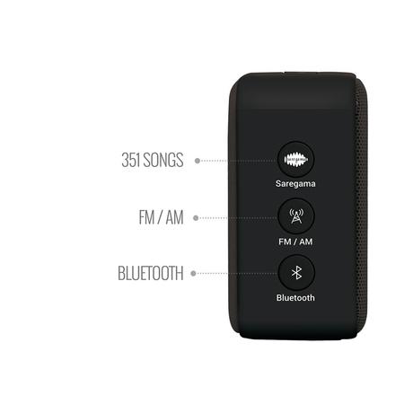 Saregama Carvaan Mini Hindi 3- Music Player with Bluetooth/FM/AM/AUX (Moonlight Black)-2