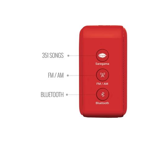 Saregama Carvaan Mini Malayalam 3- Music Player with Bluetooth/FM/AM/AUX (Sunset Red)-2