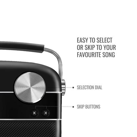 Saregama Carvaan Wifi Hindi 5000 Pre-Loaded Songs with Podcast, FM/BT/AUX (Classic Black)-6