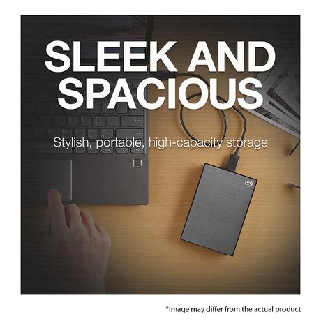 Seagate One Touch 1 TB External HDD with Password Protection - Space Gray, for Windows and Mac, with 3 Year Data Recovery Services (STKY1000404)-1