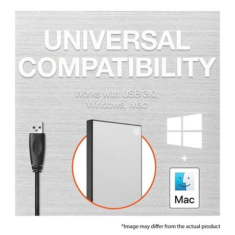 Seagate One Touch 2 TB External HDD with Password Protection - Silver, for Windows and Mac, with 3 Year Data Recovery Services (STKY2000401)-3