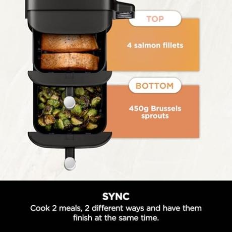 Ninja Double Stack 7.6 L Air Fryer, Black, SL300IN-2