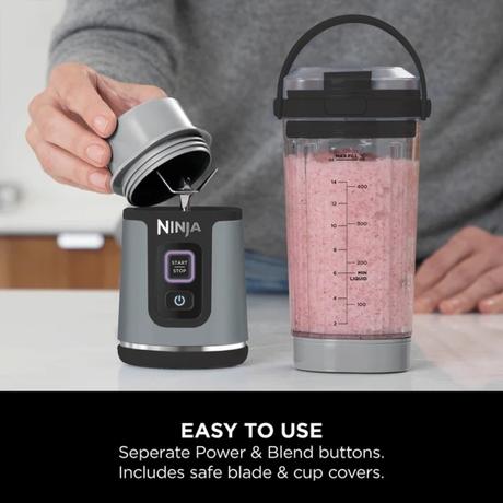 Ninja Blast Portable Cordless Blender, White, BC151INWH-4