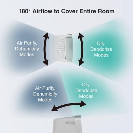 Sharp Air Purifier with Dehumidifier, DW-J27FM-S-4
