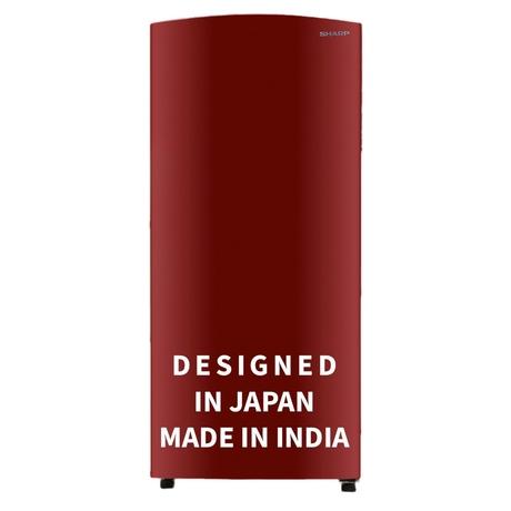 Sharp 187 L 2 Star Direct Cool Single Door Refrigerator, Solid Red, SJ-DF207N2-PRS-0