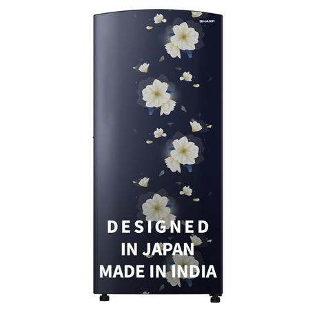 Sharp 187 L 2 Star Direct Cool Single Door Refrigerator, Floral Fall Blue, SJ-DF207N2-PBF-0