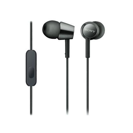 Sony MDR-EX155AP Wired Earphone with Inline Remote and Mic for Hands-free Calls, Black-0
