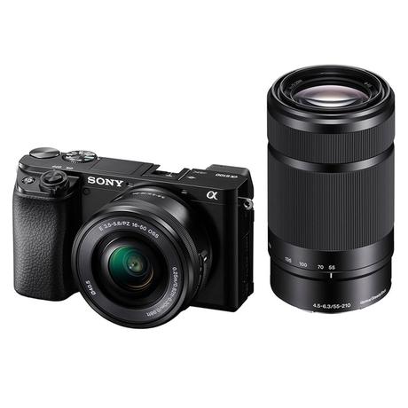 Sony Alpha ILCE 6100Y 24.2 MP Mirrorless Digital SLR Camera with 16-50 mm and 55-210mm Power Zoom Lens (APS-C Sensor, Fast Auto Focus, Real-time Eye AF, Real-time Tracking, 4K Vlogging Camera & Tiltable screen)-0