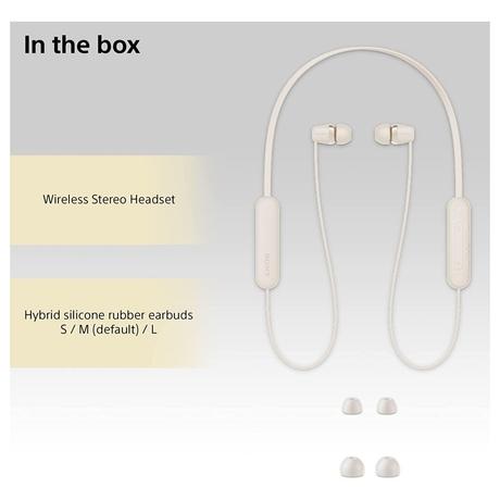 Sony WI-C100 Wirless Neckband Earphone with Up to 25 Hours of Battery Life, Taupe-8