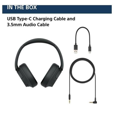 Sony WH-CH720N Over-the-Ear Bluetooth Headphone with Active Noise Cancellation, Upto 35 hrs of playtime, Quick Charging, Bluetooth v5.2, Google, Alexa Voice Assistant, Black-5