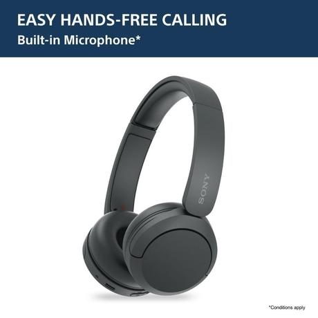 Sony WH-CH520, Wireless On-Ear Bluetooth Headphones with Mic, Up to 50 Hours of Playtime, Quick charging, Multipoint Connectivity, Fast Charge, Black-4