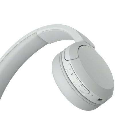 Sony WH-CH520, Wireless On-Ear Bluetooth Headphones with Mic, Up to 50 Hours of Playtime, Quick charging, Multipoint Connectivity, Fast Charge, White-3