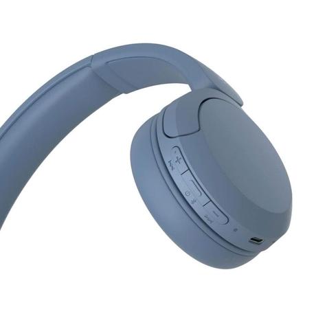 Sony WH-CH520, Wireless On-Ear Bluetooth Headphones with Mic, Up to 50 Hours of Playtime, Quick charging, Multipoint Connectivity, Fast Charge, Blue-5