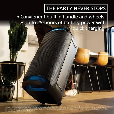 Sony SRS-XV800 X-Series Wireless Portable Bluetooth Karaoke Party Speaker IPX4 Splash-Proof with 25 Hrs Battery,TV Sound Booster,Built-in Handle & Wheels, Omnidirectional Sound and Ambient Lights -New-3
