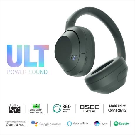 Sony ULT WEAR Headphones WH-ULT900N With Massive Bass, Noise Cancelling, 30 Hrs Battery, 10 Min Charge=5 Hrs Playback, 360 Reality Audio, Wind Noise Reduction, Multipoint Connect, Quick Access, Fast Pair - Off White-4