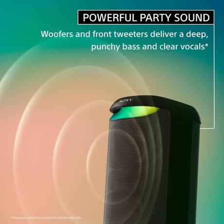 Sony SRS-XV500 X-Series Wireless Portable Bluetooth Party Speaker (IPX4 Splash-Proof with 25 Hrs Battery, Guitar / Karaoke Input, Quick Charge, Built-in Carrying Handle and Ambient Lights)-1