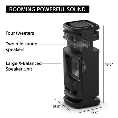 Sony ULT Tower 10 Party Speaker with ULT button for Massive Bass and Powerful Sound-6