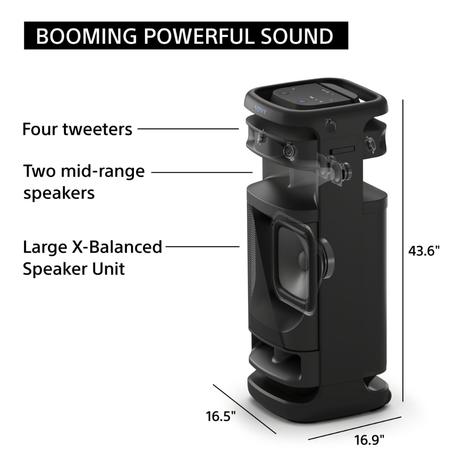 Sony ULT Tower 10 Party Speaker with ULT button for Massive Bass and Powerful Sound-6