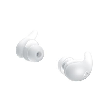 Sony LinkBuds Fit WF-LS910N Active Noise Cancelling Wireless Bluetooth Earbuds, Comfortable Fit with new supporters, High Call Quality with AI, Touchless Operation, White-1