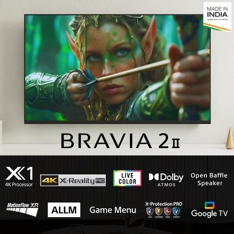 Sony 126 cm (50 inch) BRAVIA 2 II 4K Ultra HD Smart LED Google TV, K-50S22M2 (Black)-1