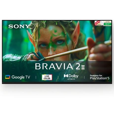 Sony 189 cm (75 inches) BRAVIA 2 4K Ultra HD Smart LED Google TV, K-75S25M2, Black-0
