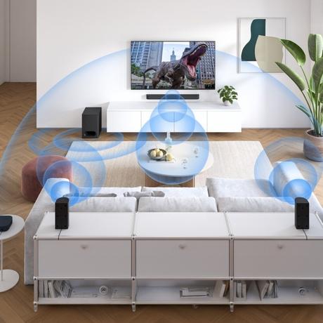 Sony Bravia Theatre System 6(HT-S60) Real 5.1ch 1000W,Dolby Atmos/DTS:X Soundbar Home Theatre with Powerful subwoofer & Wireless Rear Speakers,Voice Zoom3, BCA App, Bluetooth,HDMI eARC-11