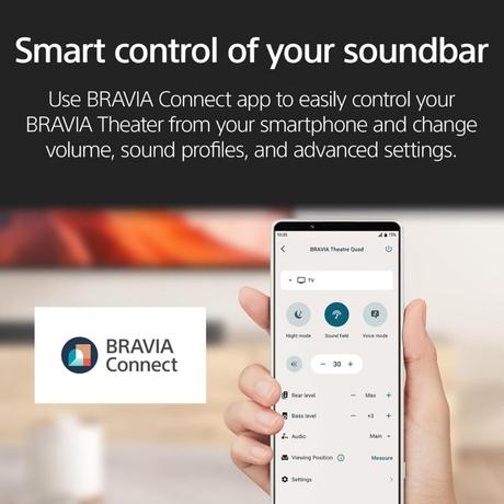 Sony Bravia Theatre System 6(HT-S60) Real 5.1ch 1000W,Dolby Atmos/DTS:X Soundbar Home Theatre with Powerful subwoofer & Wireless Rear Speakers,Voice Zoom3, BCA App, Bluetooth,HDMI eARC-7
