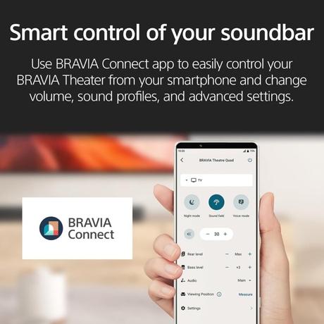 Sony Bravia Theatre System 6(HT-S60) Real 5.1ch 1000W,Dolby Atmos/DTS:X Soundbar Home Theatre with Powerful subwoofer & Wireless Rear Speakers,Voice Zoom3, BCA App, Bluetooth,HDMI eARC-7