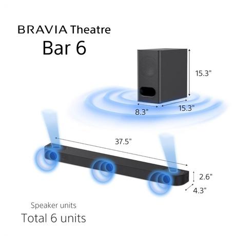 Sony Bravia Theatre Bar 6(HT-B600) 5.1(3.1.2) channel Dolby Atmos/DTS:X Soundbar with powerful Wireless subwoofer, 2-Upfiriing Speaker, Voice Zoom3, BCA App, Bluetooth, HDMI eARC, Remote Control-5