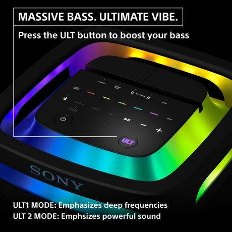 Sony ULT TOWER9 (SRS-ULT 900AC) Wireless, Bluetooth Party Speaker with Massive Bass, 360 degree Sound & Party Lights, Karaoke, TouchPanel, Built in Power Bank, TV Sound Booster-1